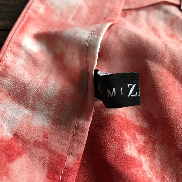 Zaful Peach / Pink Tie Dye Slitted Mini Skirt - Picture 4 of 7